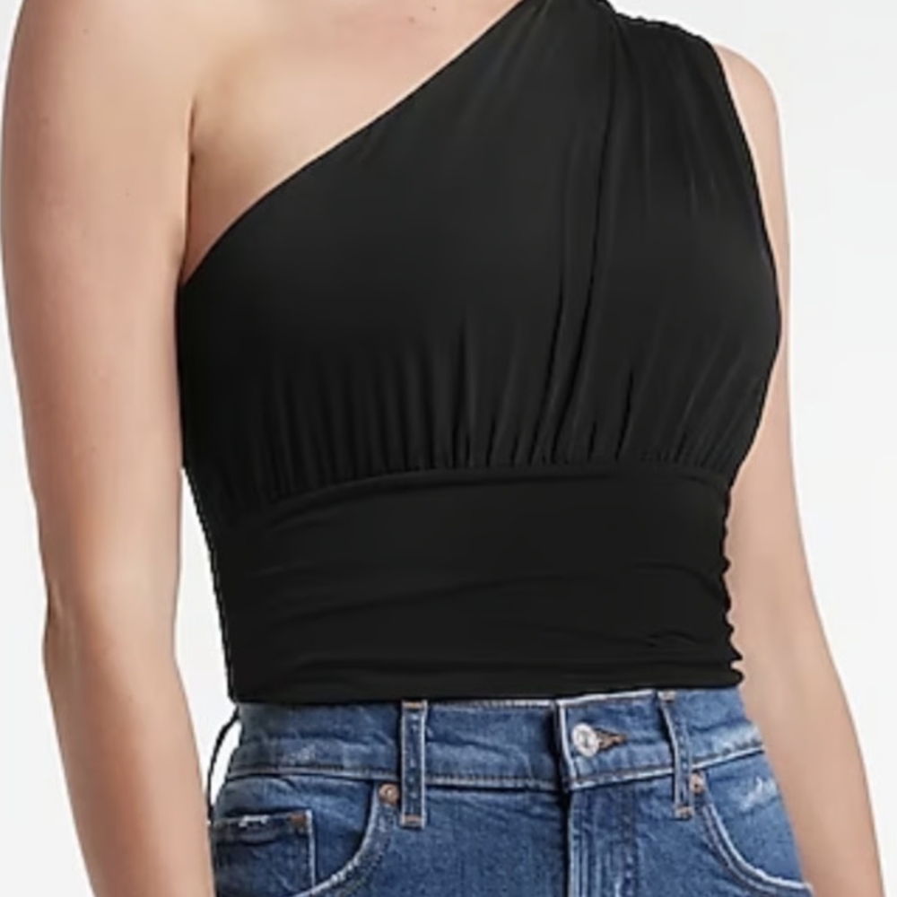 Black One-Shoulder Bodysuit